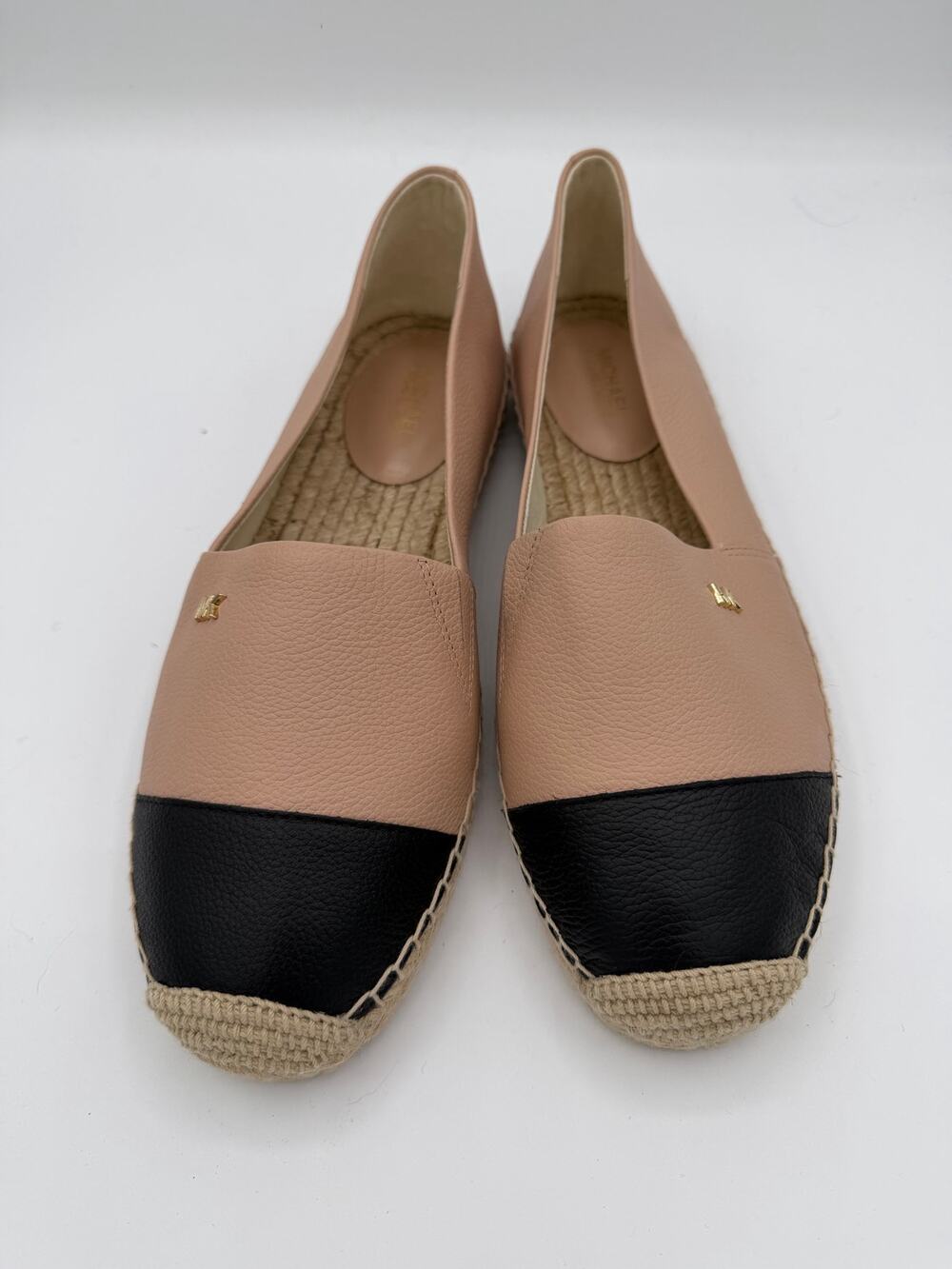 Michael Kors Kendrick Leather Cap-Toe Espadrilles 8.5 M